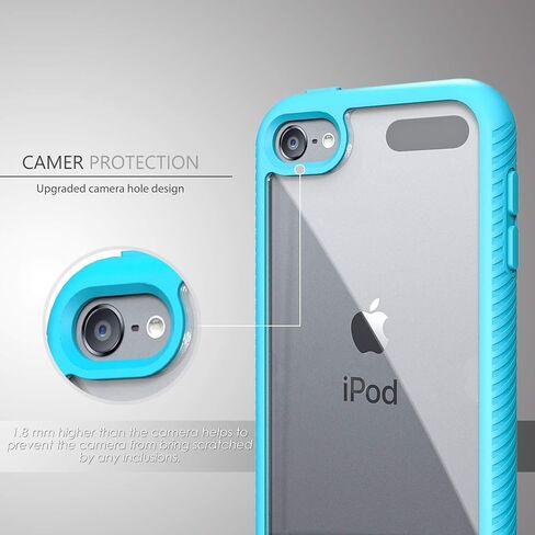حافظة iPod Touch 7، حافظة iPod Touch 6، حافظة SLMY Armor مقاومة للصدمات مع واقي شاشة مدمج، غطاء متين هجين مقاوم للصدمات شديد التحمل لجهاز Apple iPod Touch 5/6/7th Generation (ذهبي وردي لامع) in Saudi Arabia