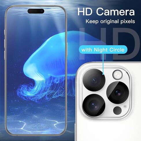 JETech Privacy Screen Protector for iPhone 12 Pro Max 6.7-Inch with Camera Lens Protector, Anti Spy Tempered Glass Film, 2-Pack Each in Saudi Arabia