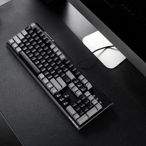 Hexgears GK735 Mechanical Gaming Keyboard Kailh Box White Switch 104 Keys PBT Keycaps Wired Gaming Keyboard with White Backlight & Side RGB, Ergonomic Design for Windows Laptop PC Mac in Saudi Arabia