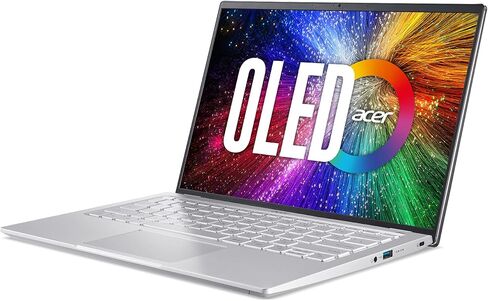 كمبيوتر محمول Acer Swift Go Intel Evo رفيع وخفيف الوزن مقاس 14 بوصة 1920x1200 100% sRGB شاشة تعمل باللمس Intel Core i7-1355U Intel Iris Xe 16GB LPDDR5 512GB Gen 4 SSD SFG14-71T-72QV in Kuwait