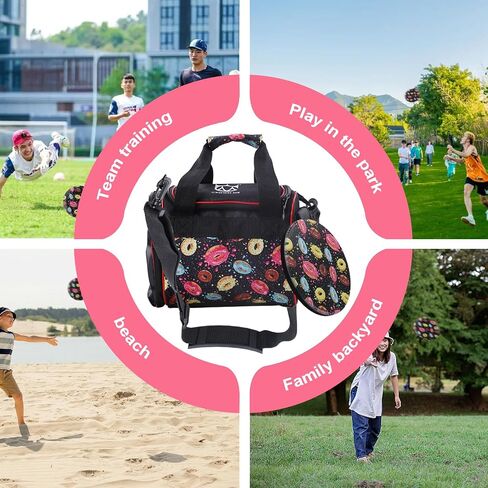 مجموعة Crown Me Disc Golf ، 6 حزمة Donut Starter Disc Disc Set مع حقيبة طباعة دونات لطيفة in Saudi Arabia
