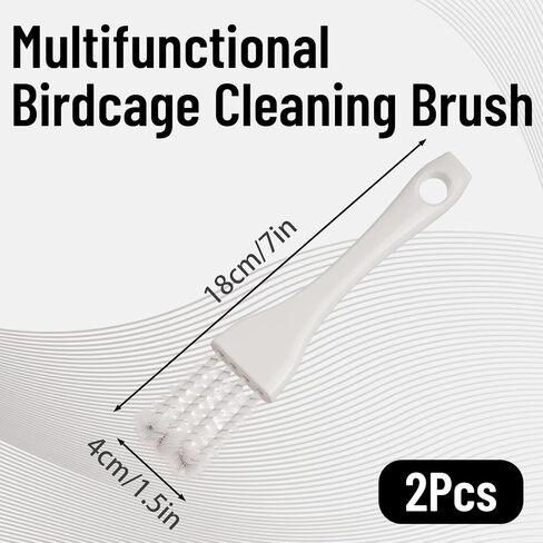 2 PCS Bird Cage Cleaner, Long Handle Bird Poop Remover for Pet Cages, Professional Parrot Cage Accessories Toolfor Better Cleaning of Bird Droppings from Pet Cages Parrot Cages Bird Perches in Kuwait