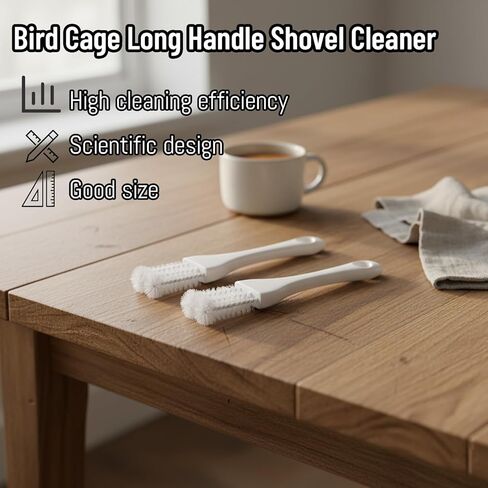 2 PCS Bird Cage Cleaner, Long Handle Bird Poop Remover for Pet Cages, Professional Parrot Cage Accessories Toolfor Better Cleaning of Bird Droppings from Pet Cages Parrot Cages Bird Perches in Kuwait