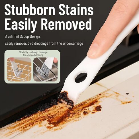 2 PCS Bird Cage Cleaner, Long Handle Bird Poop Remover for Pet Cages, Professional Parrot Cage Accessories Toolfor Better Cleaning of Bird Droppings from Pet Cages Parrot Cages Bird Perches in Kuwait