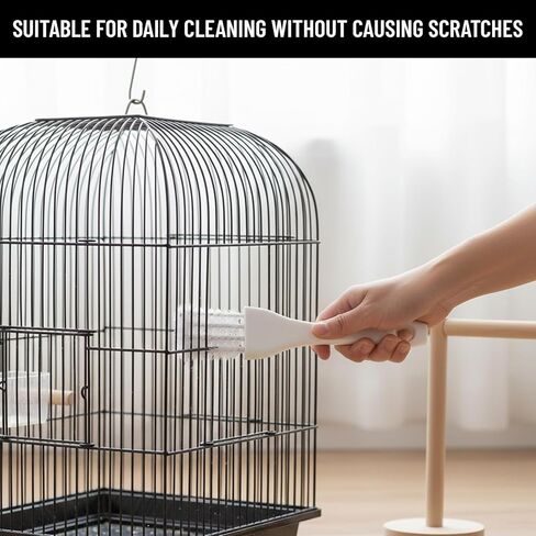 2 PCS Bird Cage Cleaner, Long Handle Bird Poop Remover for Pet Cages, Professional Parrot Cage Accessories Toolfor Better Cleaning of Bird Droppings from Pet Cages Parrot Cages Bird Perches in Kuwait