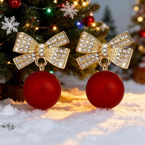 Christmas Earrings Christmas Ornament Earrings for Women Christmas Ball Dangle Earrings Christmas Bulb Drop Dangle Earrings for Teen Girls Xmas Holiday Jewelry Gifts in Kuwait