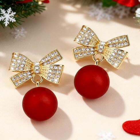 Christmas Earrings Christmas Ornament Earrings for Women Christmas Ball Dangle Earrings Christmas Bulb Drop Dangle Earrings for Teen Girls Xmas Holiday Jewelry Gifts in Kuwait