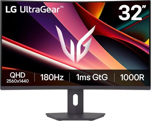 LG 32GN650-B Ultragear Gaming Monitor 32" QHD (2560 x 1440) Display, 165Hz Refresh Rate – Black w Ultragear GP9 - Portable Gaming Speaker with DTS Headphone in Saudi Arabia