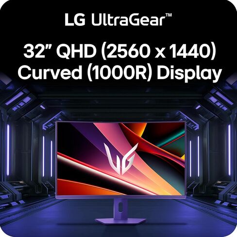 LG 32GN650-B Ultragear Gaming Monitor 32" QHD (2560 x 1440) Display, 165Hz Refresh Rate – Black w Ultragear GP9 - Portable Gaming Speaker with DTS Headphone in Saudi Arabia