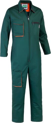 Yukirtiq Men's Long Sleeve Mechanic Work Jumpsuit with Multi Pockets Cotton Blend Workwear in Kuwait