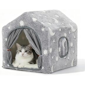 Indoor Dog House, Night-Luminous Star Dog Tent with Frame，Washable Dog Cave Bed, Suitable for 36-66 lb Medium and Large Dog in Saudi Arabia