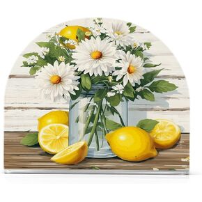 Lemon Italian Tile Blue E حامل منديل للورق الطاولة حاملات منديل حاملي أكريليك للمطبخ كوكتيل أنسجة موزع مزرعة عشاء المنزل ديكور المنزل in Saudi Arabia