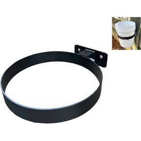 5-Gallon Bucket Holder, Wall-Mounted Istallation,Applicable to Courtyards, Warehouses, and Horse Farms (Excluding Buckets) (Black 1 PCS) in Saudi Arabia