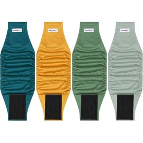 عبوة من 4 حفاضات للكلاب قابلة لإعادة الاستخدام، أغطية للكلاب عالية الامتصاص، أربطة للبطن للكلاب الذكور التي تعاني من سلس البول أو التبول المتكرر (صغير، برتقالي ورمادي) in Kuwait