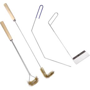 Deep Fryer Strainer Crumb Scoop 750°F Heat-Resistant V-Shaped Fryer Cleaner Food Crumb Cleaning Tool for Commercial Fryers Long Handle with Drain Holes for Oil Filtration,1 PCS in Kuwait