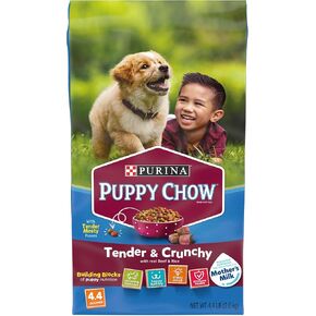 Purina, Puppy Chow High Protein Dry Puppy Food, Tender & Crunchy With Real Beef, 4.4 Pound Bag in Saudi Arabia
