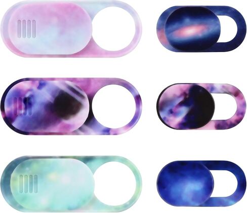 Cuxnoo Webcam Cover Slide 6 Packs, Ultra Thin Camera Privacy Protector fit for MacBook Pro, iMac, iPad Pro, Tesla Model 3, Y, X, S, and More Laptop or Tablet, Colorful Space in Kuwait