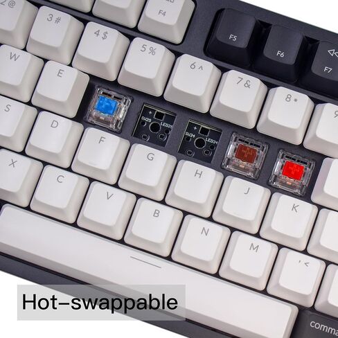 Keychron C1 Pro Custom Wired Mechanical Keyboard, TKL Layout RGB QMK/VIA Programmable Macro with Hot-swappable K Pro Red Switch OEM Profile Double-Shot PBT Keycaps Compatible for Mac Windows Linux in Saudi Arabia