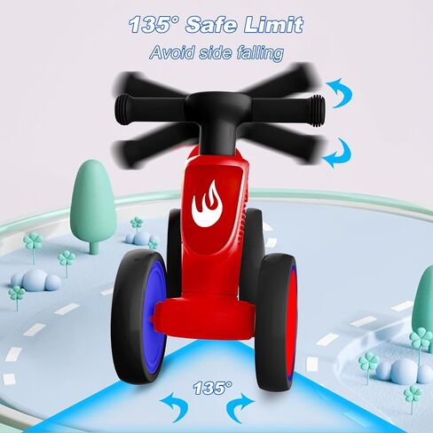 WETIFY Colorful Lighting Baby Balance Bike Toys for 1 Year Old Boy Gifts, 10-36 Month Toddler Balance Bike, No Pedal 4 Silence Wheels & Soft Seat First Bike, One Year Old Boy Birthday Gift. in Kuwait
