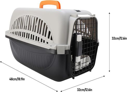 Diydeg Pet Carrier for Travel, Lightweight Hard Sided Cat Carrier with Handle & Water Container, Ventilated Design, Easy Assembly, Portable Dog Crate for Outdooor Indoor (Black) in Saudi Arabia