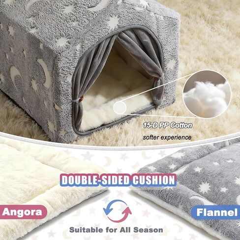 Indoor Dog House, Night-Luminous Star Dog Tent with Frame，Washable Dog Cave Bed, Suitable for 36-66 lb Medium and Large Dog in Saudi Arabia
