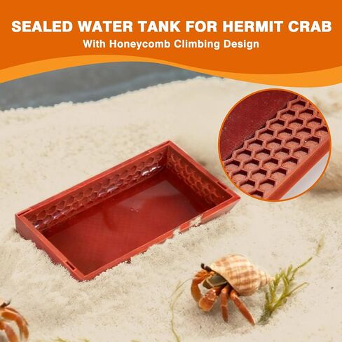 Hermit Crab Water Bowl with Climbing Platform, Rest Platform for Hermit Crab, Reptile Habitat Toy Decoration Accessories in Saudi Arabia