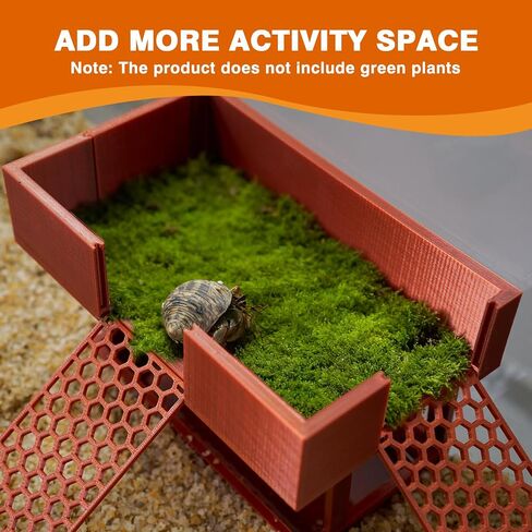 Hermit Crab Water Bowl with Climbing Platform, Rest Platform for Hermit Crab, Reptile Habitat Toy Decoration Accessories in Saudi Arabia