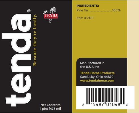 Tenda Pine Tar 1 Pint - يحتفظ برطوبة الحافر مما يسمح بمزيد من القوة والمرونة للمساعدة في التقطيع والتشقق in Kuwait