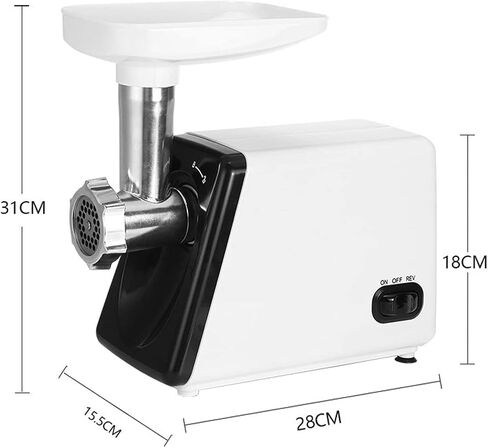Electric Meat Grinder, Steel Food Mill, Heavy Duty Spiralizer Mincer with 3 Plates, Sausage Stuffer Tube & Kubbe Kit for Meat Grinders For Home Use Grinders For Kitchen Molino Para Moler Maiz in Saudi Arabia