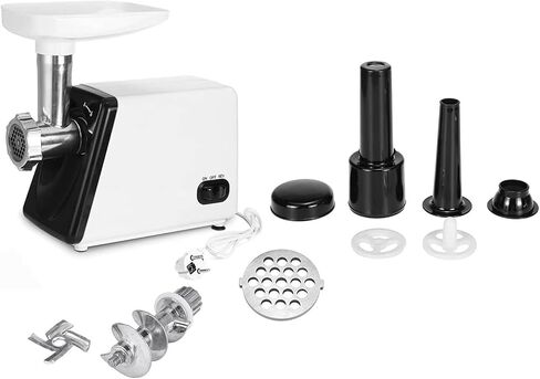 Electric Meat Grinder, Steel Food Mill, Heavy Duty Spiralizer Mincer with 3 Plates, Sausage Stuffer Tube & Kubbe Kit for Meat Grinders For Home Use Grinders For Kitchen Molino Para Moler Maiz in Saudi Arabia