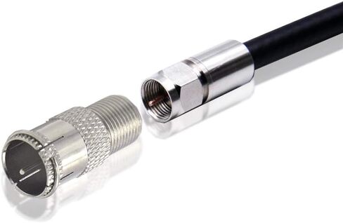 موصل كابل محوري VCE RG6 ، سريع الضغط على ذكر إلى F نوع أنثى محول محوري مطلي بالذهب ، 5 حزم in Kuwait