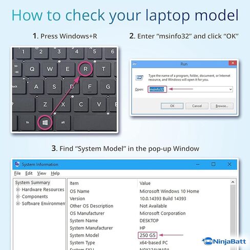 NinjaBatt Battery for HP 800049-001 K104 800010-421 KI04 KIO4 HSTNN-LB6R 17-G121WM TPN-Q160 TPN-Q158 TPN-159 TPN-Q161 TPN-Q162 HSTNN-DB6T HSTNN-LB6S - High Performance [4 Cells/2200mAh/33Wh] in Kuwait