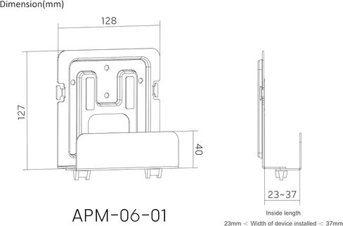 Mount Plus MP-06-02 Cable Box Mount, Modem Mount | Adjustable Wall Mount for Small and Wide Devices | Media Players, Cable Boxes, Modems, DVD Players | Game Console (Wide) in Kuwait