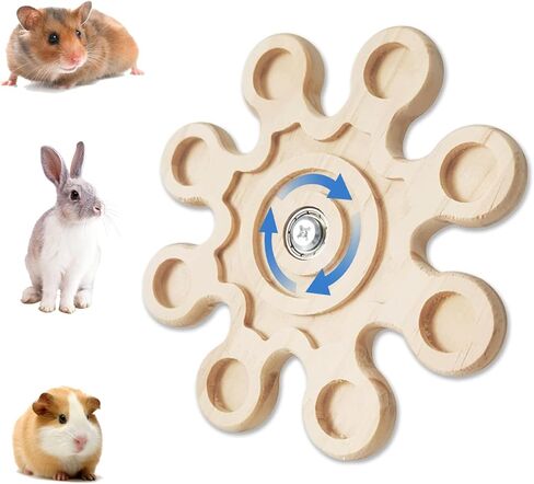 KABASI 3 PCS Wooden Bunny Toys, Safe Rabbit Guinea Pigs Bite-Resistant Natural Wooden Chew Teeth Grinding Toys for Chinchillas Hamsters Small Animals Rat Playing Indoor Outdoor in Saudi Arabia