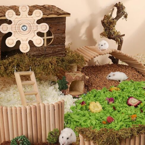KABASI 3 PCS Wooden Bunny Toys, Safe Rabbit Guinea Pigs Bite-Resistant Natural Wooden Chew Teeth Grinding Toys for Chinchillas Hamsters Small Animals Rat Playing Indoor Outdoor in Saudi Arabia