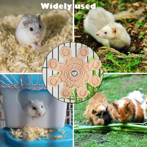 KABASI 3 PCS Wooden Bunny Toys, Safe Rabbit Guinea Pigs Bite-Resistant Natural Wooden Chew Teeth Grinding Toys for Chinchillas Hamsters Small Animals Rat Playing Indoor Outdoor in Saudi Arabia