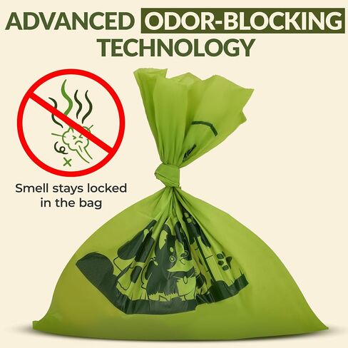 Dog & Cat Compostable Poop Bags (240 Counts w/Dispenser) - Plant Based, Enhanced Leak-Resistant, Odor-Resistant & Durable – Unscented,Sustainable Cleanup Solution –10% to Animal Rescue in Saudi Arabia