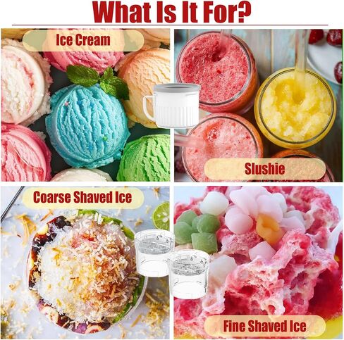 Shaved Ice Attachment and 2 Pack Ice Cream Maker Attachment Set Fit for KitchenAid Stand Mixer, BPA-Free, Compact Size Easy Store In The Freezer in Saudi Arabia