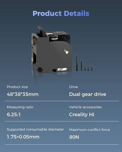 طقم فوهة Hotend الرسمي HIS CREALITY HIS ، مجموعة فوهة التبادل السريعة يونيكورن ، مجموعة تصميم متكاملة عالية درجة الحرارة ، مجموعة تصميم متكاملة بالكامل لـ CREALITY HI 3D PRINTER in Kuwait