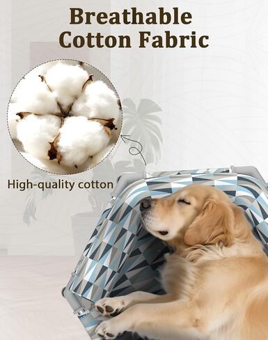 Orthopedic Dog Bed - Beds Bolster,Cooling Elevated Dog Beds with Metal Frame,Raised Dogs Bed,Easy to Assemble,Up to 50 lbs,Small (24.5" L x 24.5" W x 6.7" Th) in Saudi Arabia