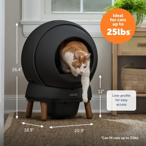 PetSafe ScoopFree SmartSpin Self-Cleaning Cat Litter Box, Black – Advanced Odor Control, App Controlled with Health Monitoring, Works with Any Litter, Up to 2 Weeks of Hands-Free Cleaning in Saudi Arabia