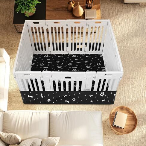 Marsui Dog Playpen Bottom Pad Fits for 36 Inch 4 Panels Pet Exercise Mat Puppy Crate Pad Reusable Washable Pet Training Pee Mat Hoop and Loop Design, Playpen Not Included in Kuwait