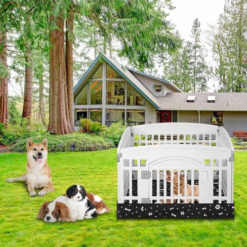 Marsui Dog Playpen Bottom Pad Fits for 36 Inch 4 Panels Pet Exercise Mat Puppy Crate Pad Reusable Washable Pet Training Pee Mat Hoop and Loop Design, Playpen Not Included in Kuwait