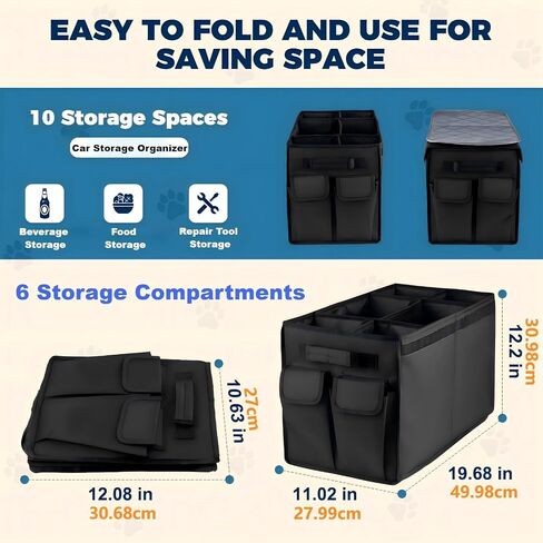 Back Seat Extender for Large Dogs Up to 200 Lbs, Adjustable Dog Back Seat Extender with Cushion & Storage Box, Car Organizer Gap Filler for Front or Back Seat in Saudi Arabia