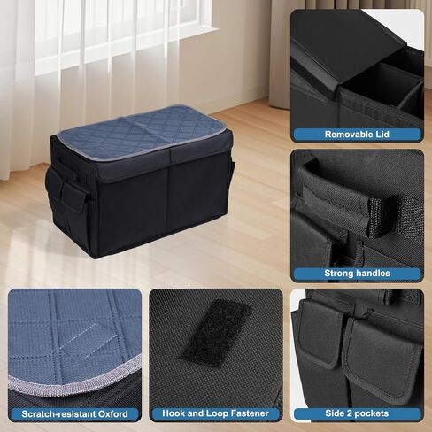 Back Seat Extender for Large Dogs Up to 200 Lbs, Adjustable Dog Back Seat Extender with Cushion & Storage Box, Car Organizer Gap Filler for Front or Back Seat in Saudi Arabia