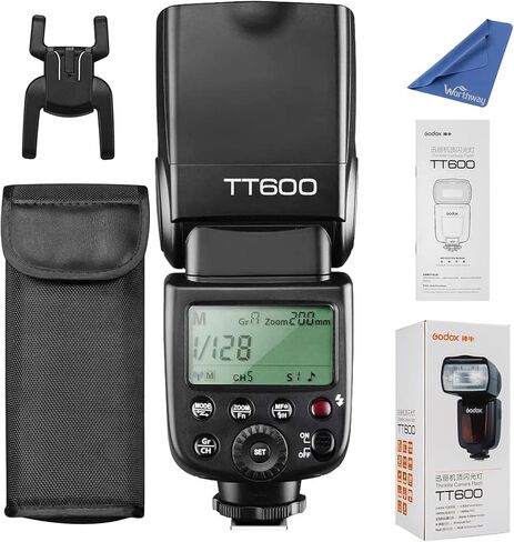 فلاش خارجي GODOX TT600 متوافق مع كاميرا Canon/Nikon/Pentax/Olympus/Fuji وغيرها من كاميرات DSLR مع Hotshoe القياسي، وإخراج عالي GN60، ودعم الزناد اللاسلكي in Saudi Arabia
