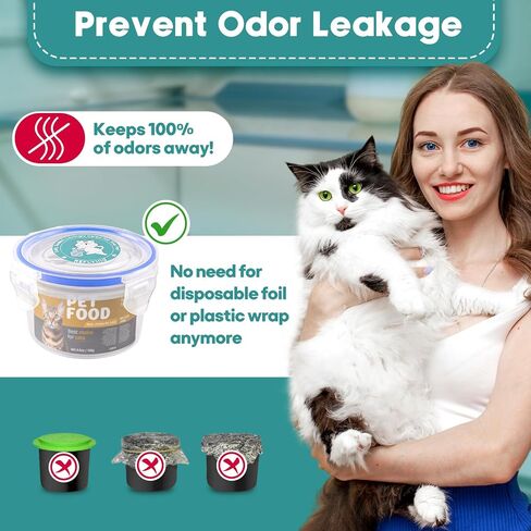 REFLYING Canned Cat Food Storage Lids,Reusable Airtight Can Cover Pet Food Sealer - Keeps Cat Food Storage Can Fresh, Cat Food Container Eliminates Odor, Easy To Use With SUS 304 Spoon,Can Opener in Saudi Arabia