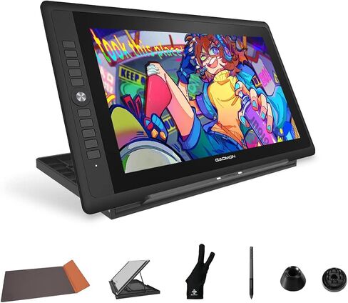 GAOMON PD1161 11.6 Inches HD IPS Tilt Support Graphics Drawing Pen Display with 8 Shortcuts and 8192 Levels Battery-Free AP50 Stylus in Saudi Arabia