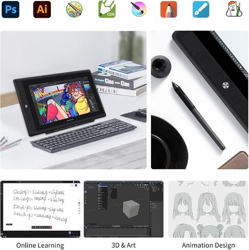 GAOMON PD1161 11.6 Inches HD IPS Tilt Support Graphics Drawing Pen Display with 8 Shortcuts and 8192 Levels Battery-Free AP50 Stylus in Saudi Arabia