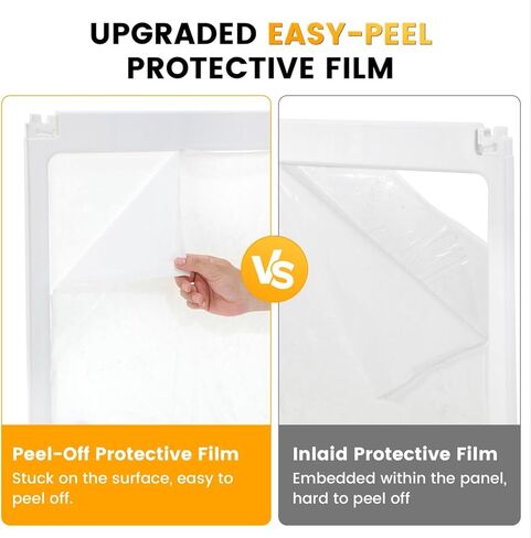 WICHEMI Acrylic Dog Playpen Indoor 10 Panels, Dog Play Pen Indoors 23.6" H, Puppy Play Pen with Double Door Lock, Small Animal Playpen with Suction Cup, White in Kuwait